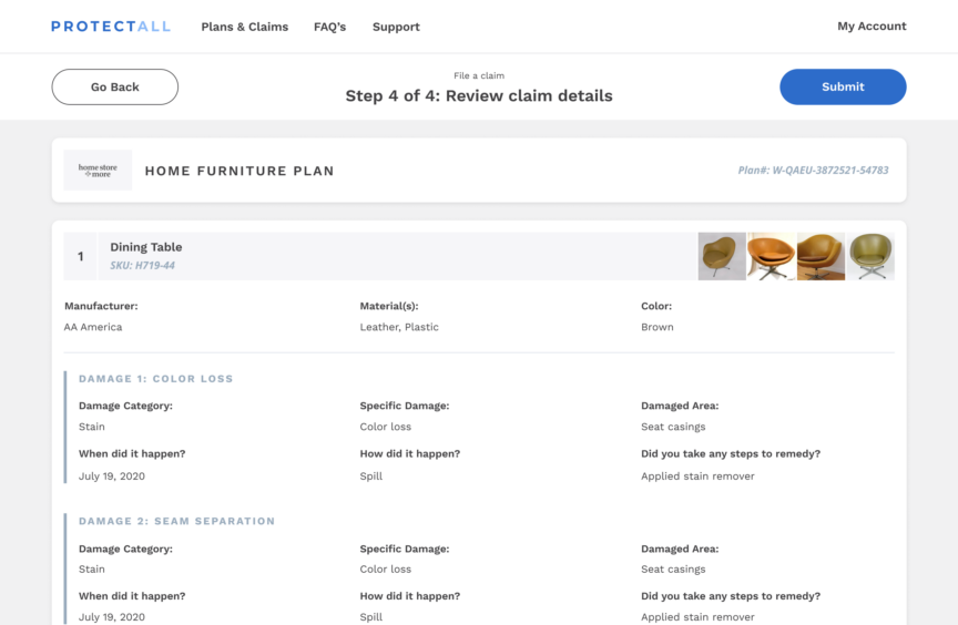 ProtectAll claims portal